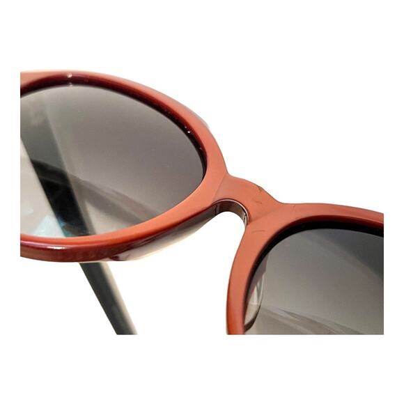 Fendi Oversized Round Cat Eye FF0045 Two Tone Casual Designer Sunglasses - Picture 5 of 13